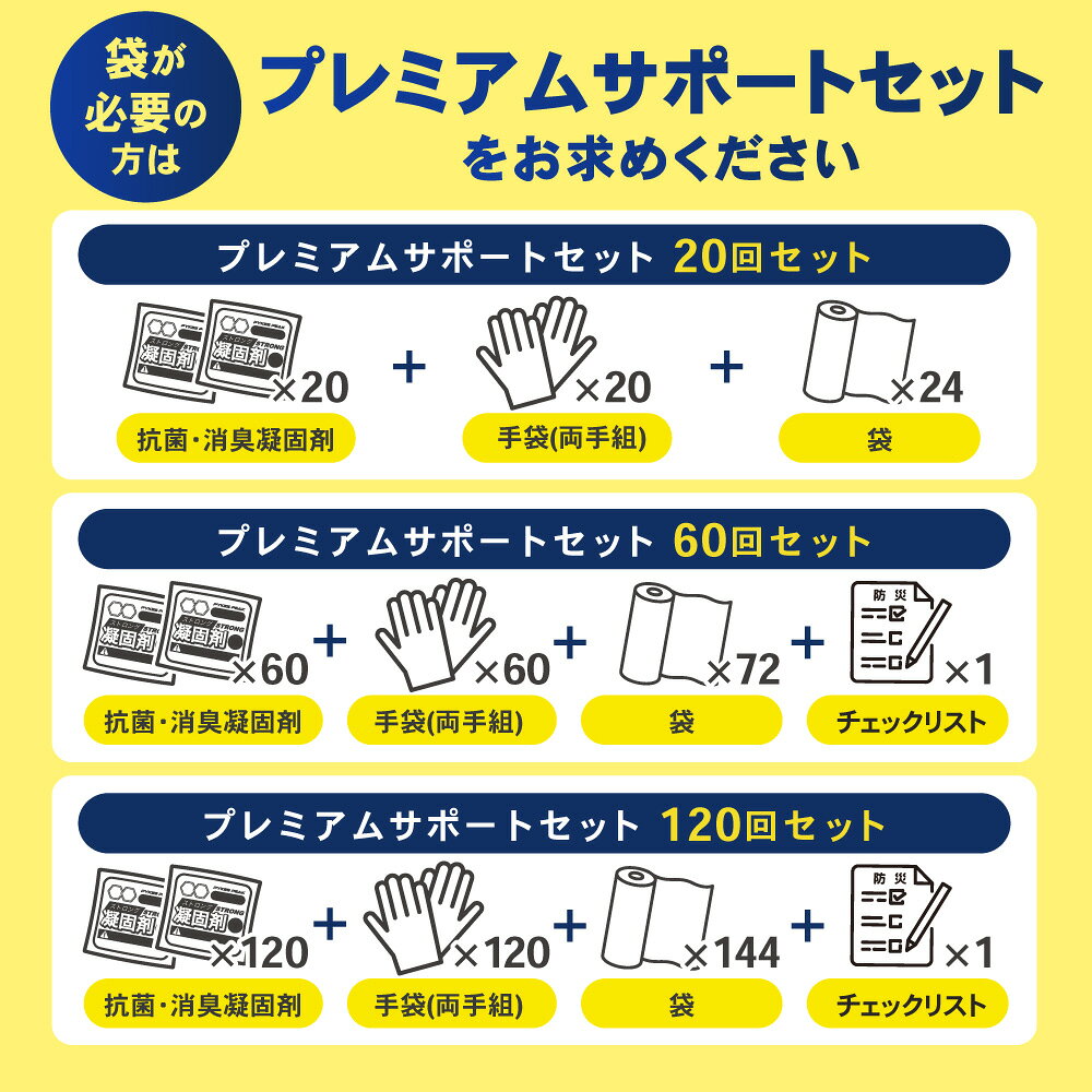 ＼最安値挑戦中！1回あたり約22円／ 簡易トイレ 非常用トイレ 災害用 携帯トイレ 防災 防災グッズ 非常用簡易トイレ 災害 災害用品 ポータブルトイレ 凝固剤付 排便袋付 防災トイレ 備蓄 車用 台風 避難グッズ 地震対策グッズ