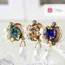 【期間限定クーポン! お買い物マラソン】 イヤーカフ イヤリング 星 月 宇宙 ブルー かわいい 大人かわいい パール レジン 上品 雫 しずく ビジュー ギフ...