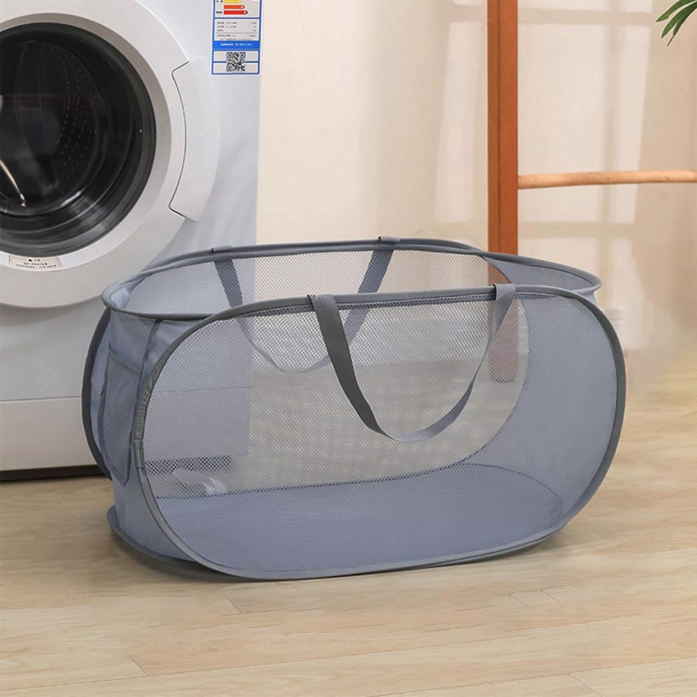 ランドリーバスケット 折りたたみ メッシュ 洗濯かご 大容量 収納 洗濯カゴ 洗濯籠 ランドリー収納 ランドリーボックス おもちゃ箱 脱衣かご スリム 収納ボックス 衣類 収納 折り畳み 洗える バスケット プレゼント ギフト 贈り物 送料無料