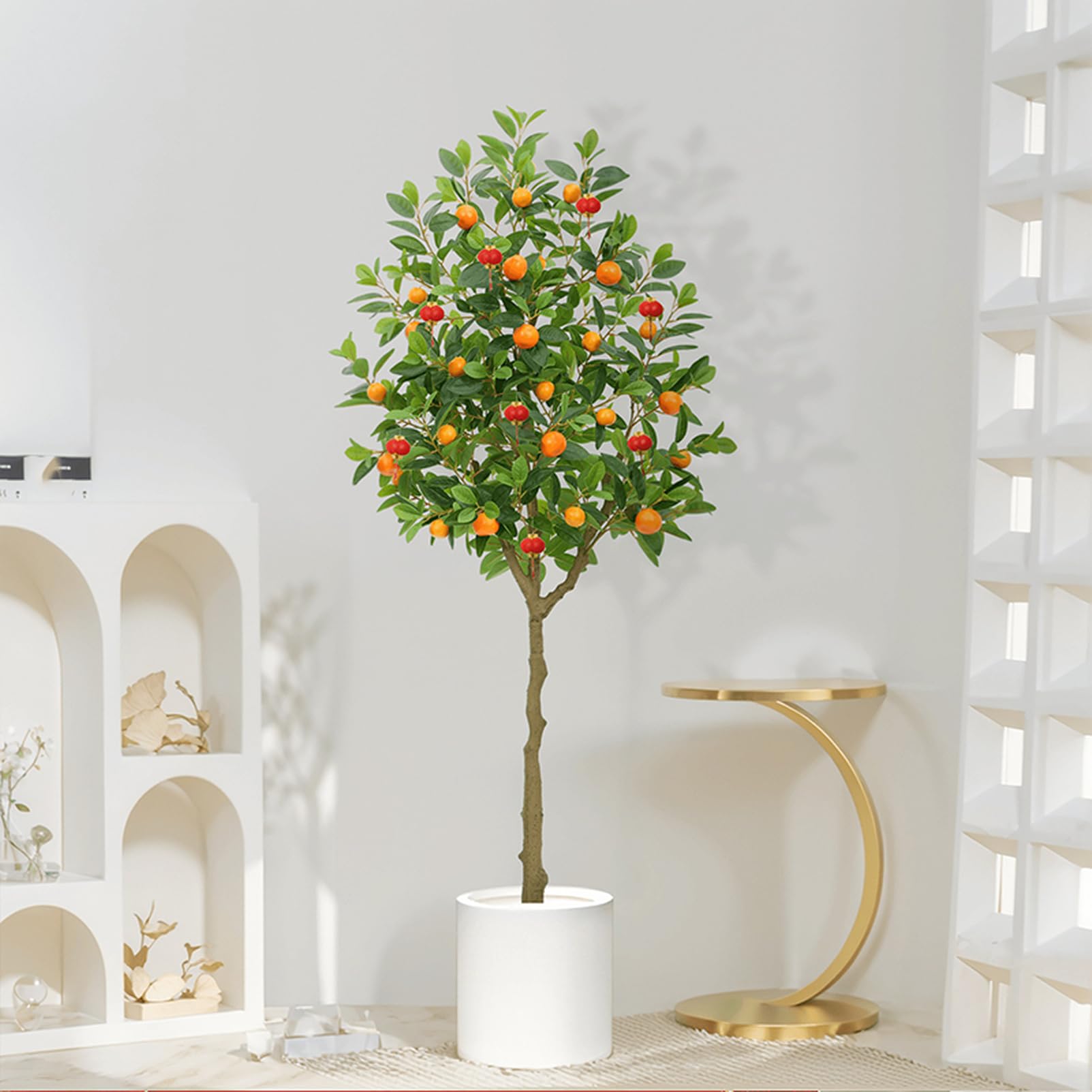 ミカンの木 本物そっくり 室内 オフィス 大型 お手入れ簡単 虫害の心配なし フェイクグリーン 開店祝い 引越し祝い 新築祝い 50/80/120/150/180cm インテリアグリーン おしゃれ 造花 観葉樹 人工観葉植物 ホーム デコレーション プレゼント ギフト 贈り物 送料無料