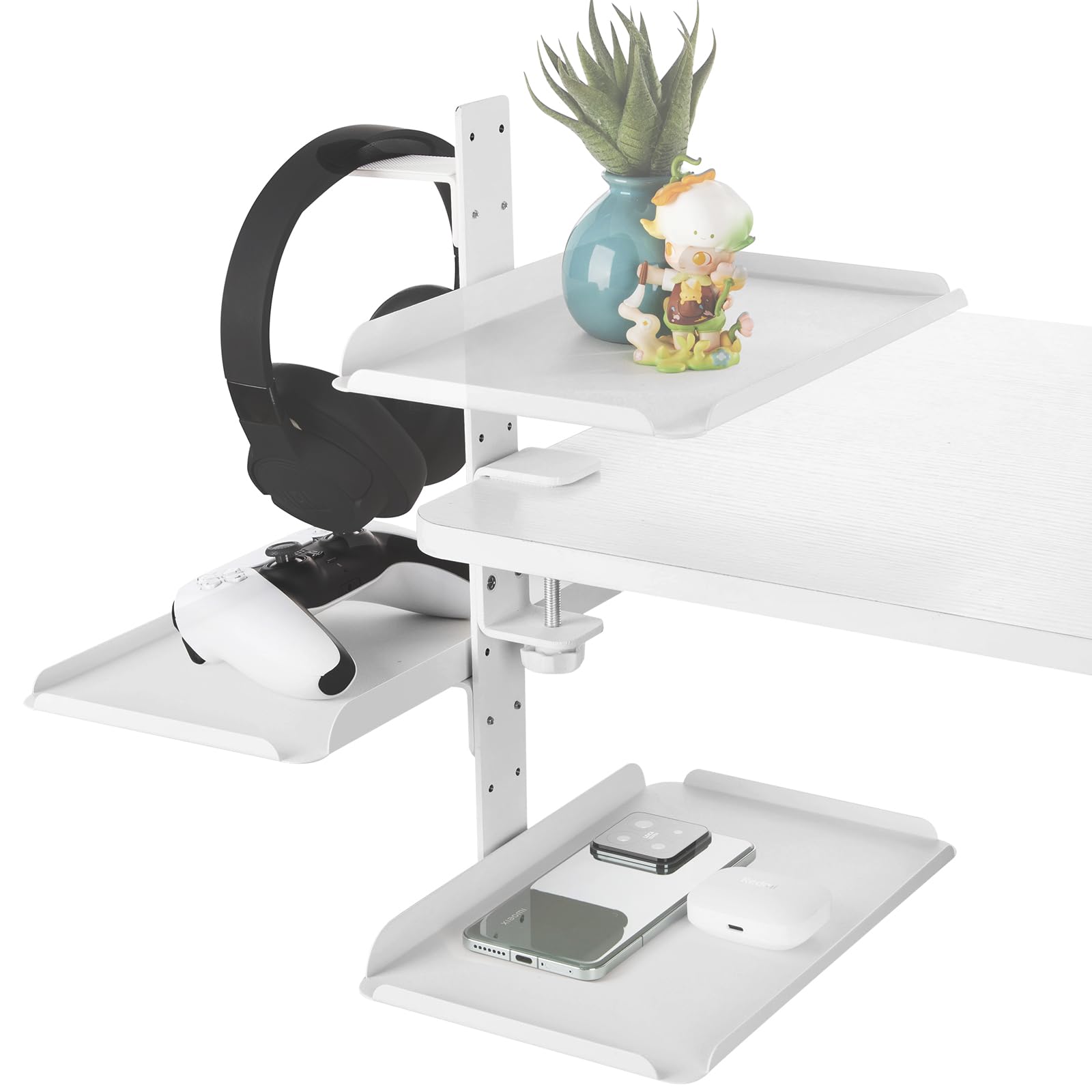 テーブルサイド収納 スタンド 吊り下げ収納 デスク周り 卓上整理 ヘッドセット/ミニゲーム機/文房具 ス..