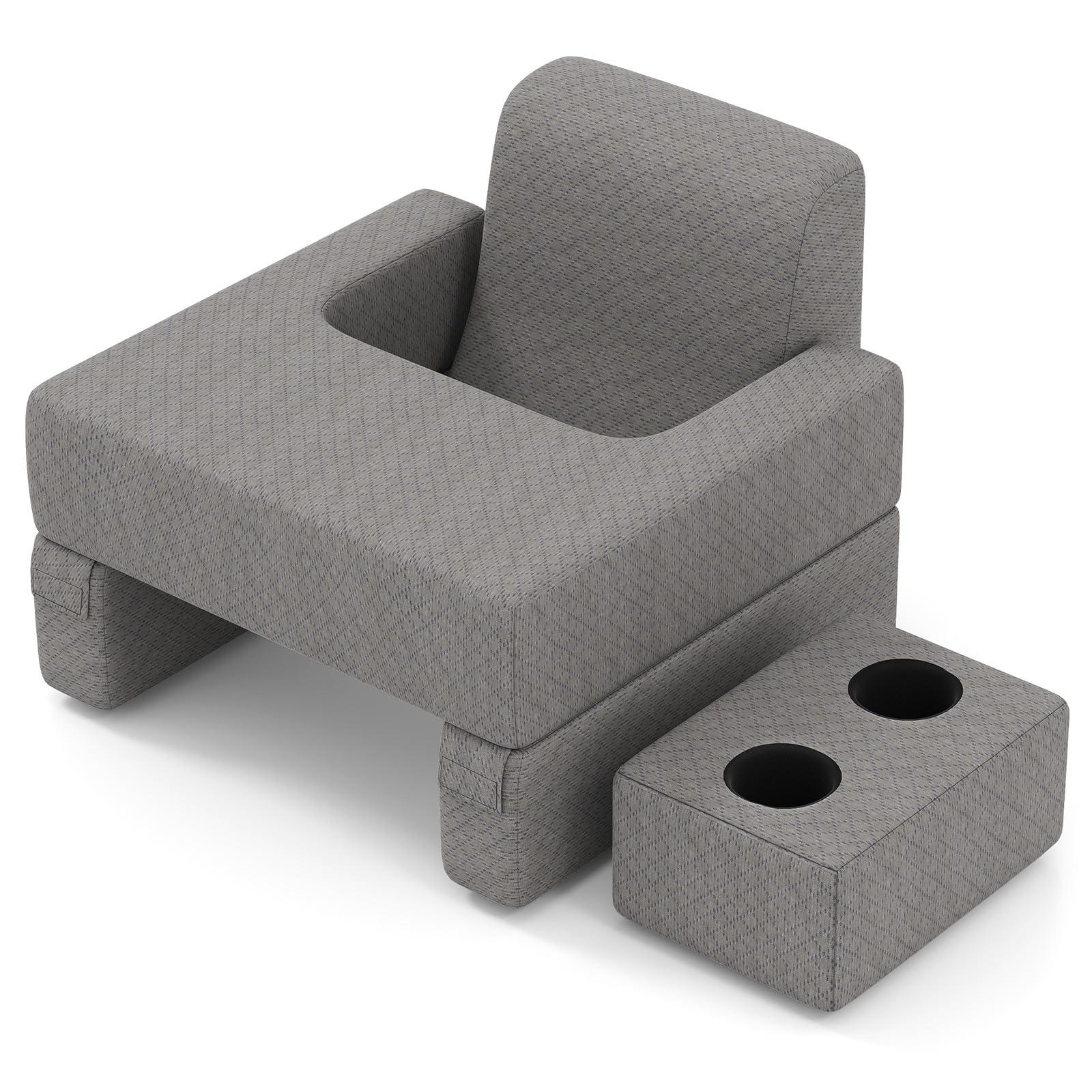 読書用枕セット 特大ラップデスク（カップホルダー付き） 背もたれクッション＆収納ポケット エルゴノ..