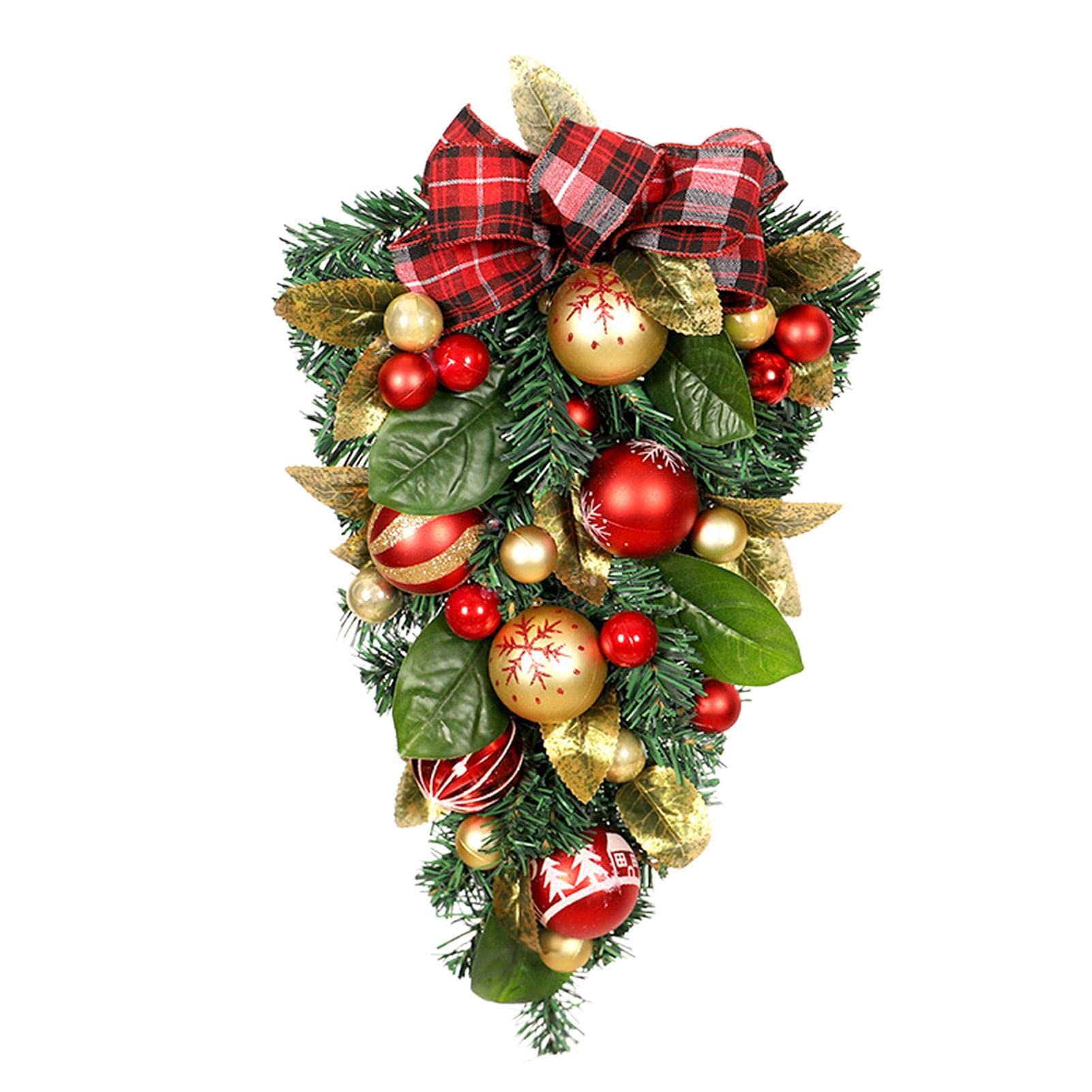 クリスマス リース クリスマス花輪 クリスマス飾り 玄関リース ドア 窓 オーナメント インテリア 華やか 可愛い クリスマス デコレーション 庭園 店舗 部屋 壁飾り ガーランド 新年飾り お正月 お歳暮 北欧風 プレゼント ギフト 贈り物 送料無料