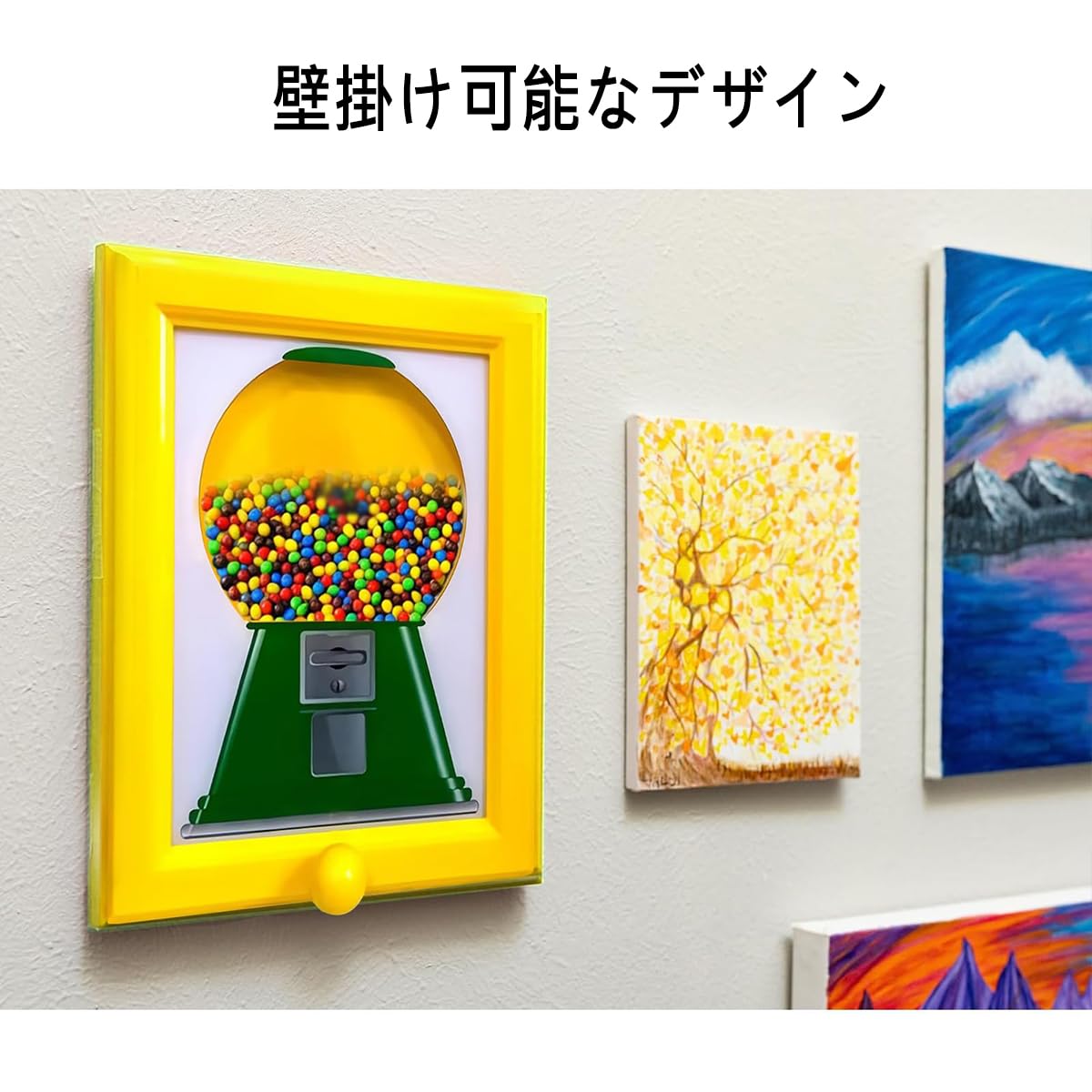 キャンディフレームディスペンサー 壁掛け フォトフレーム 装飾アート おもちゃ フ...