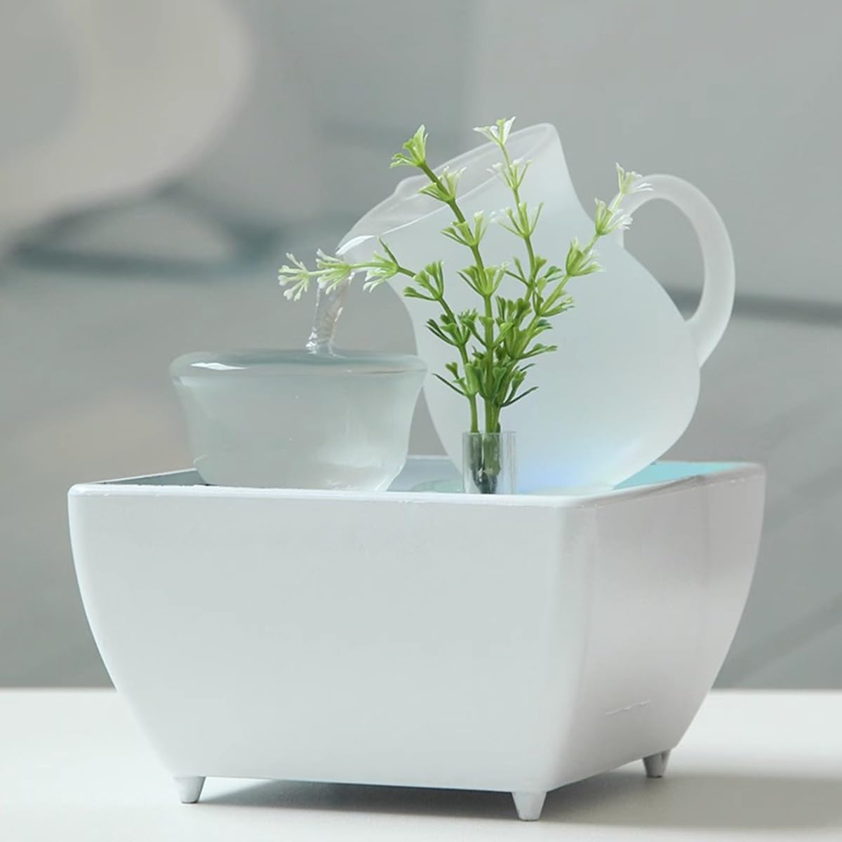 卓上噴水 丸い ガラス 装飾品 デスクトップの滝 水の音を聞く 家 リビングルーム テレビキャビネット 家の装飾 雰囲気 書斎 デスク 高級感 新築祝い コンパ...