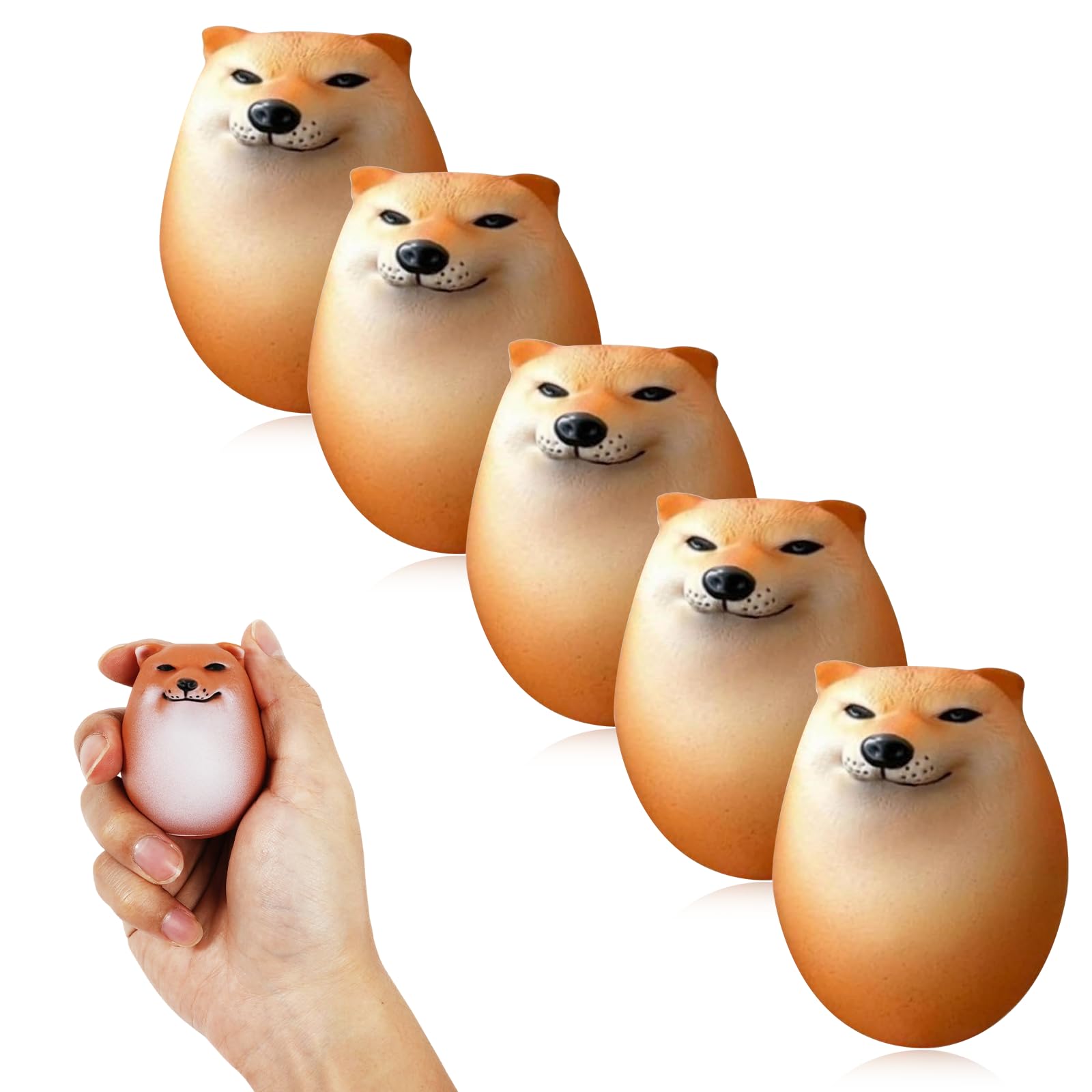 【2個セット、柔らかい】スクイーズおもちゃ 犬用スクイーズエッグ ストレス解消 柴犬 たまご 犬用エッグトイ クリエイティブ 柴子スクイーズトイ 握る 知育玩具動物 景品 おもしろ 誕生日 プレゼント 減圧感覚おもちゃ