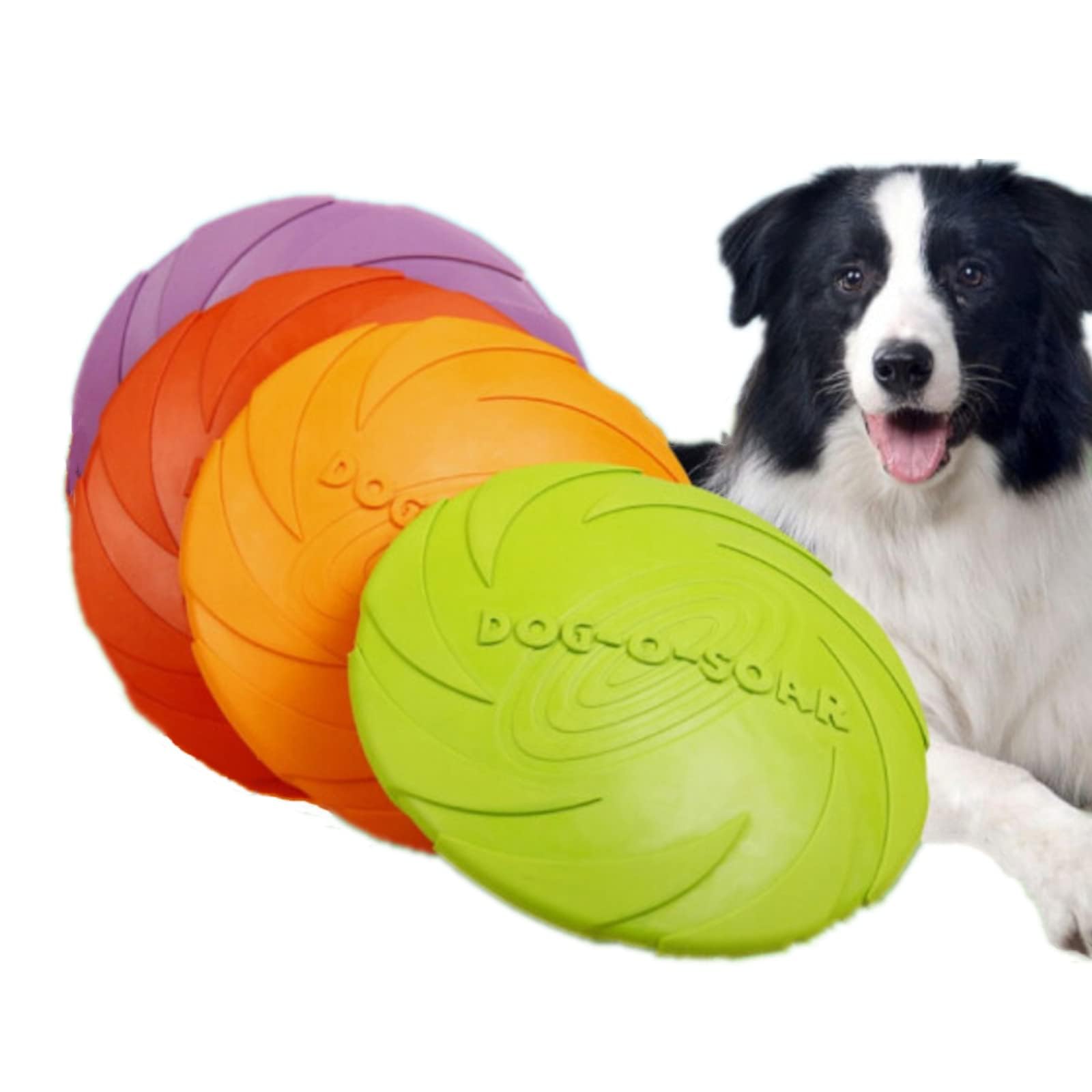 Rakuten - 犬 おもちゃ フリスビー ペットおもちゃ ソフトフライングディスク歯耐性 ゴム 運動不足解消 知能訓練 小型犬/中型犬/大型犬に適応 4個セット