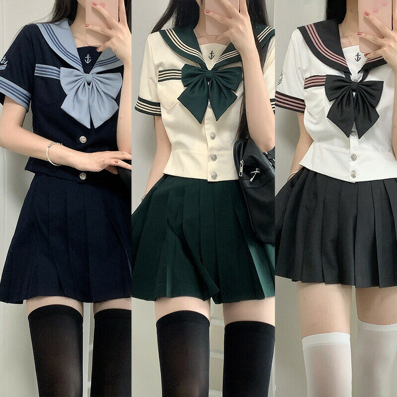 Rakuten - セーラー服 レディース 長袖 半袖 3色 シャツ スカート 上下セットコスプレ 制服 衣装 コスチューム 女子高校生 仮装