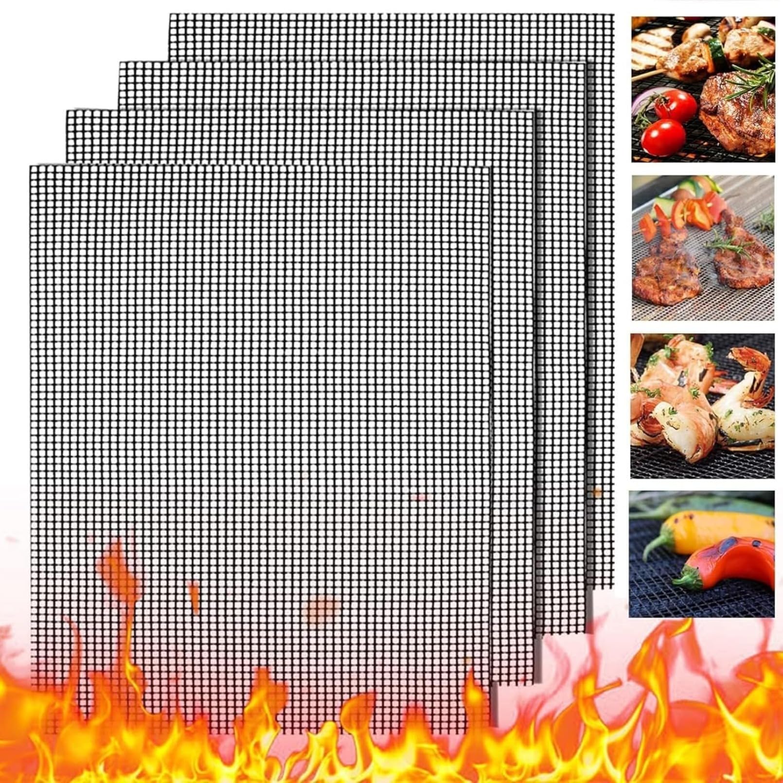 くっつかないグリルマット バーベキュー 5 10入 繰り返す利用 BBQ 焦げ付き防止 メッシュ 焼き肉シート 超耐熱260℃ 耐高温 焦げ付き防止 bbq網 BBQシート 鉄板用 オーブン 電子レンジ焙煎