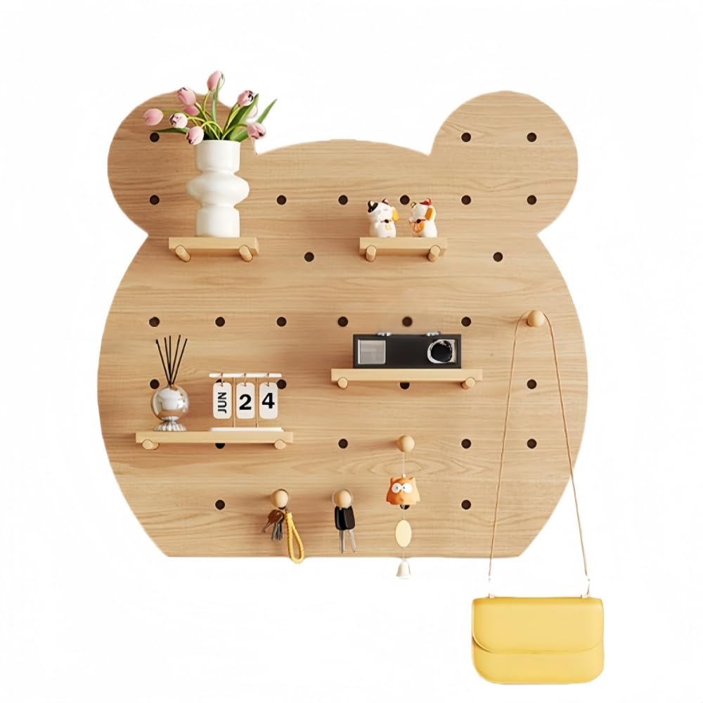 Rakuten - 洞洞板 突っ張りパーテーション 有孔ボード 無垢材エコボード DIY 組み立て アクセサリー キット付属 バルコニー 寝室 玄関 リビングルームに最適です