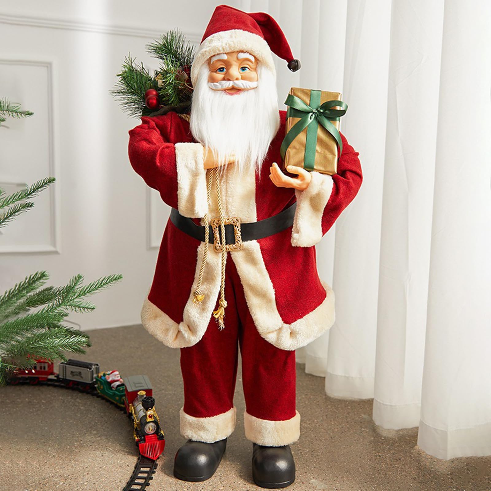 Christmas Tree - サンタクロース 飾り 人形 30/60/90cm クリスマス かわいい おしゃれ サンタクロース christmas decorations 置物 装飾 卓上 ご自宅 ショッピングモール 店舗 室内 玄関 部屋 道具