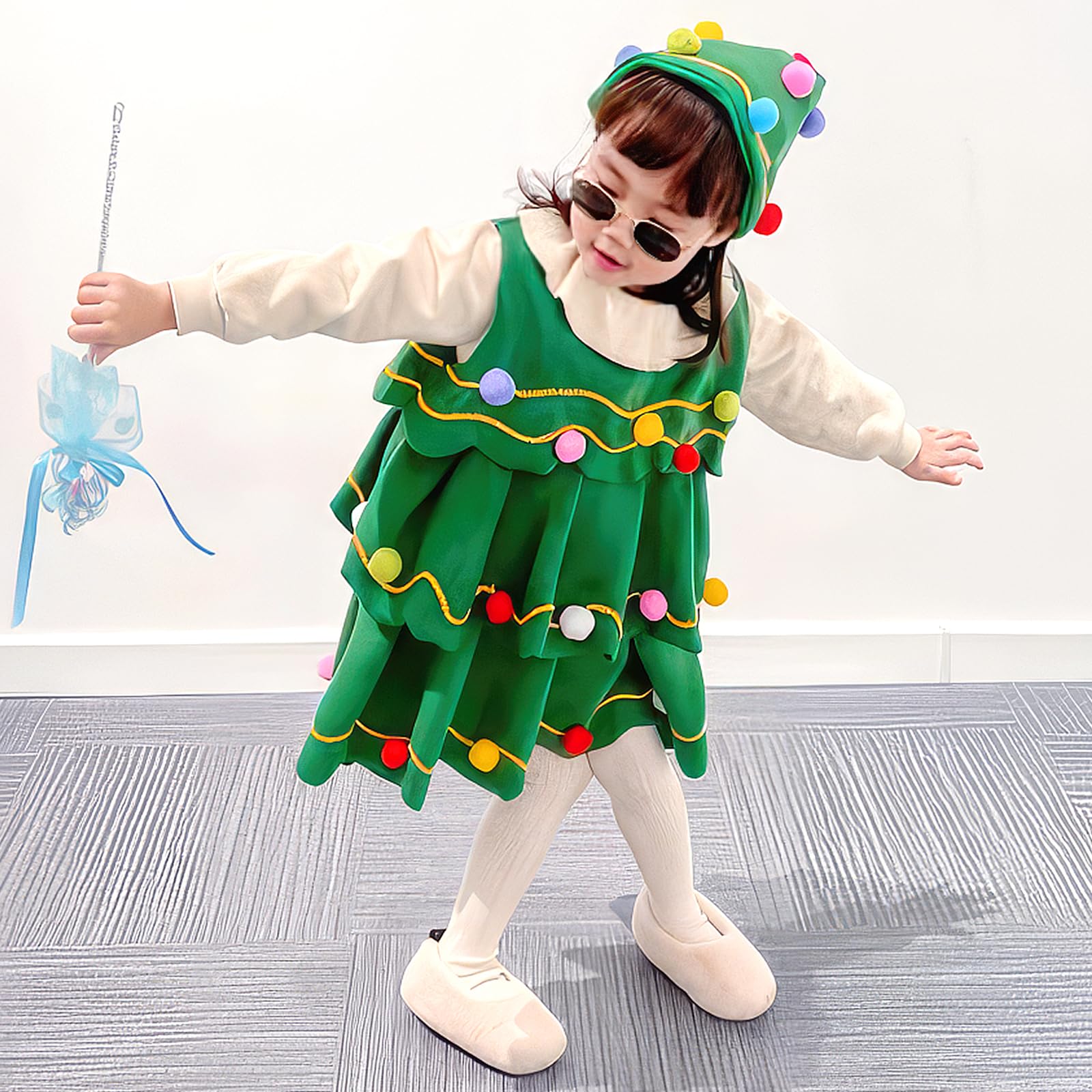 Rakuten - クリスマスツリー コスプレ キッズ クリスマス 衣装 子供用 可愛い サンタコスチューム キッズ サンタコスプレ サンタ服 コスプレ 子供用 女の子 男の子 サンタクロース 衣装 帽子 クリスマス パーティー 学園祭 写真撮影