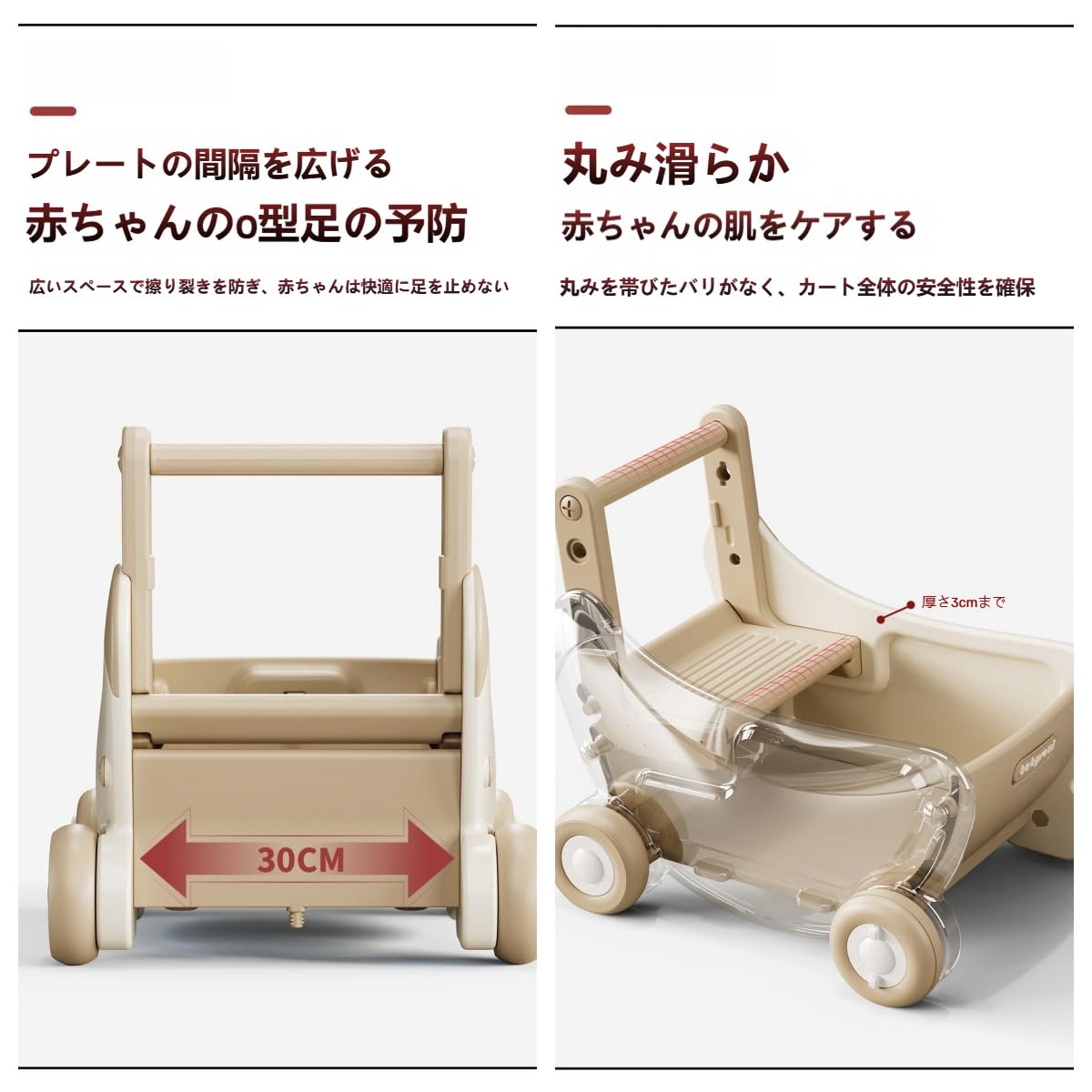 手押し車 おもちゃ収納箱 乗用玩具 赤ちゃん キッズワゴン ベビーウォーカー 知育...
