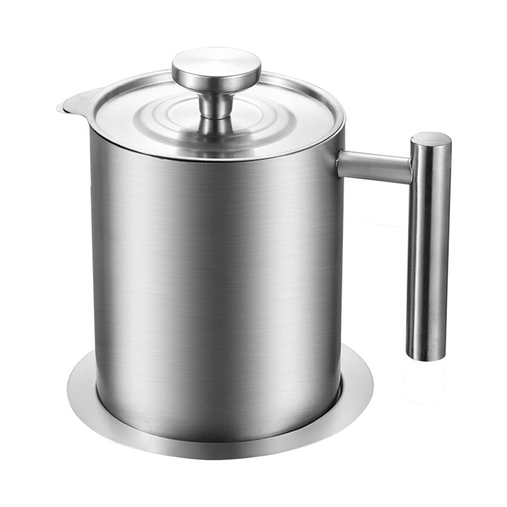 Rakuten - オイルポット 1.2L/1.8L フィルター 油こし器 ステンレス製 油ポット あぶらこしポット 受け皿付き 油缶 キッチン用品 残留物をろ過 油ろ過器 油濾過器 揚げ物油入れ 天ぷら油 フィルターカートリッジ 油処理用品 油っくりん用フィルタ,A,1200ml