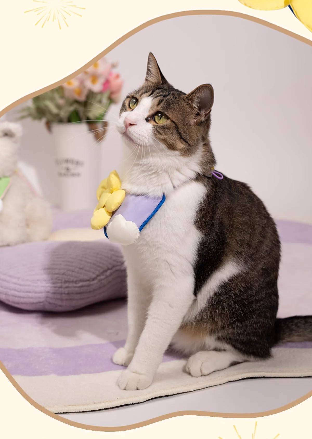 ペットバンダナ 首輪 よだれかけ スカーフ エリ巻き ペット用 猫 犬 唾液タオル 簡...