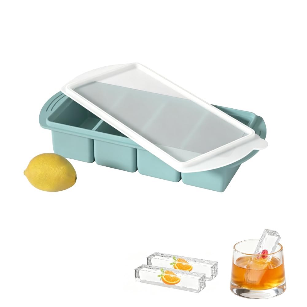 製氷皿 製氷器 シリコン ふた付き 製氷機 冷凍トレー 蓋付き 4分割 250ml 食品保存...