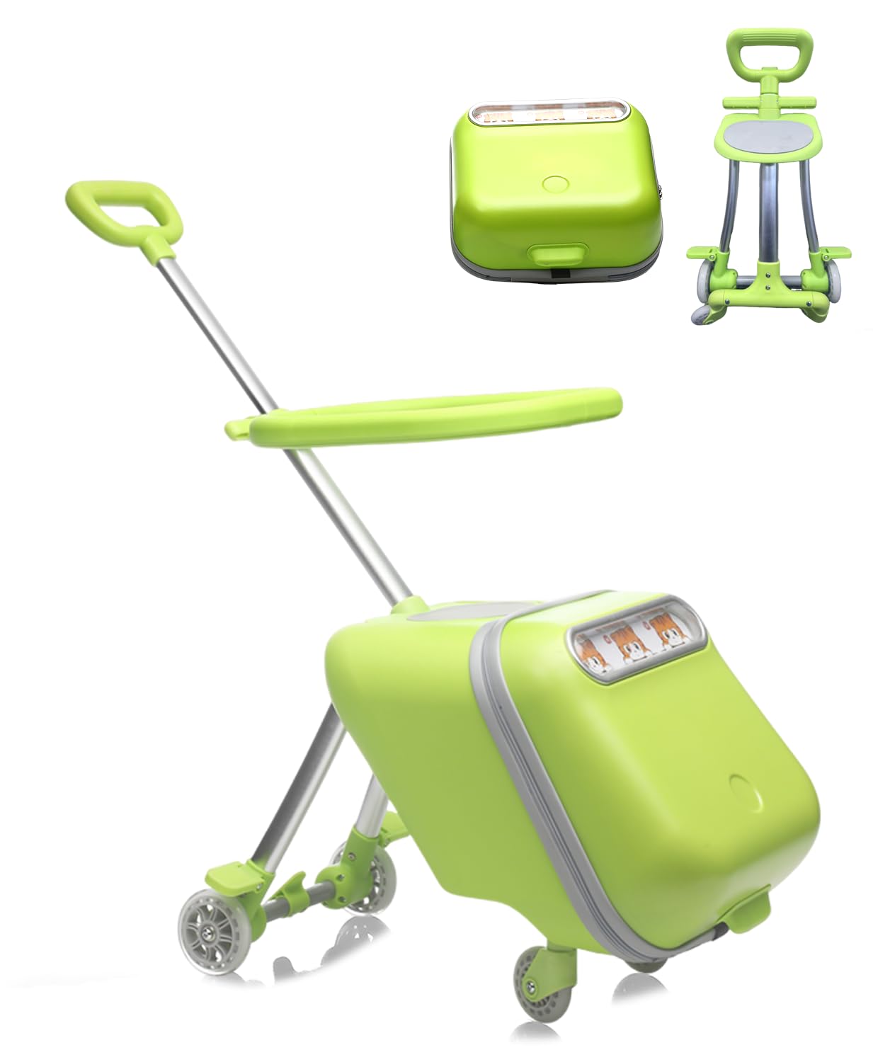 子供が乗れるスーツケース 2WAY 分離式 TSAロック 30kg対応 足踏みブレーキ 機内持ち込み対応 子供が乗れるスーツケース 子供用 6輪設計で安定 1台3役 折り畳み可能 ダブルポールキャリーバー ダブルブレーキ