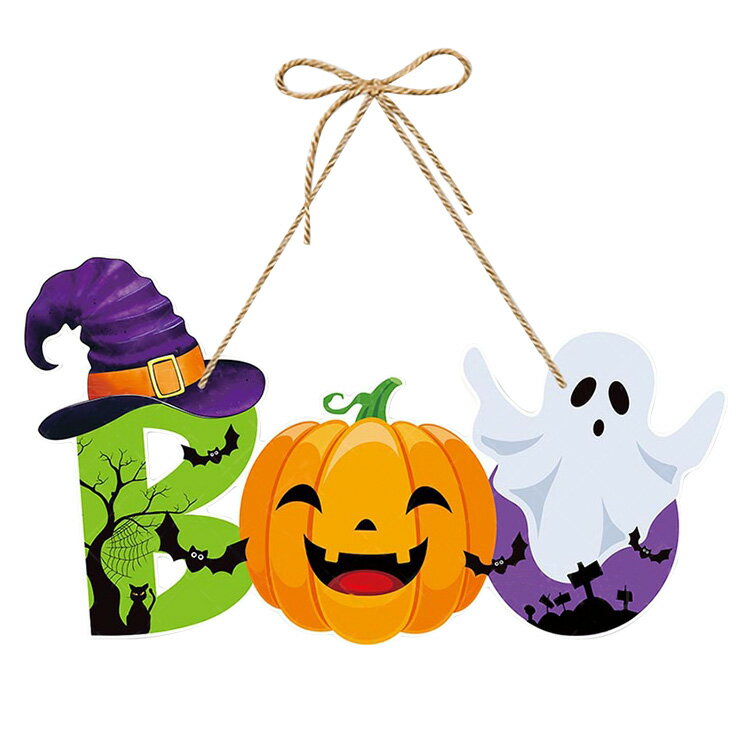 【7枚セット】ハロウィン リース 飾り 装飾 ゴースト 置物 ハロウィーン オブジェ インテリア 雑貨 HALLOWEEN 季節のリース お祝い ドア飾り 壁掛け飾り 玄関飾り かわいい 飾り付け ドア イベント 記念撮影 家 店舗 壁面装飾 プレゼント ギフト 贈り物 送料無料