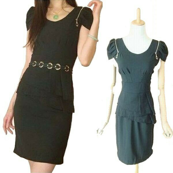 【2点よりどり1万円対象】ワンピース タイト 半袖 きれいめ ノースリーブ 2Way 肩のファスナーが取り外し可能 素敵 シルエット プリーツ タイトワンピース 膝上 夏 ワンピース ノースリーブ スレンダー 黒 20代30代40代 ブラック