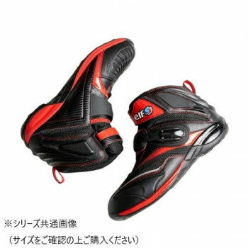 elf エルフ モーターサイクルシューズ シンテーゼ15 メッシュ ブラック/レッド 25.0cm EL015-BK/RD-250