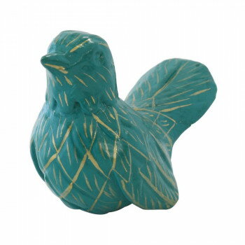 木彫　バード　ターコイズ 10220800426