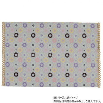 サカエ金襴　防炎加工経机掛　中京型　14号　32.7×22.4　フラワーチェーン　ピンク