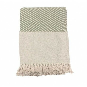 コットンスロー ウェーブ オリーブ IN052724