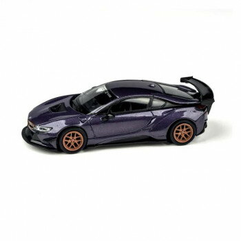 JADI リバティウォーク BMW i8 トワイライトパープル/ゴールドホイール LHD 1/64スケール PA55153