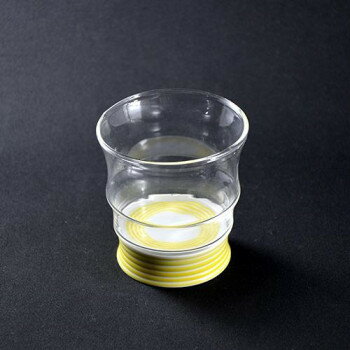 有田浪漫ロックグラス　ライン　イエロー・INT-103-3-4