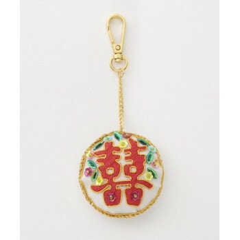 東京かんかん ザリ刺繍キーホルダー ダブルハピネス M21-2320
