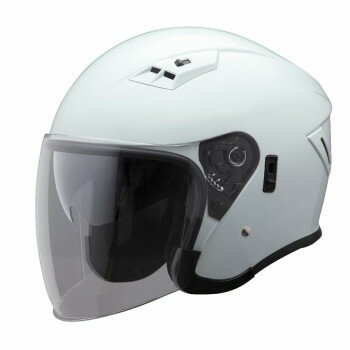 ユニカー工業 Wシールド ジェットヘルメット メタリックホワイト BH-39W