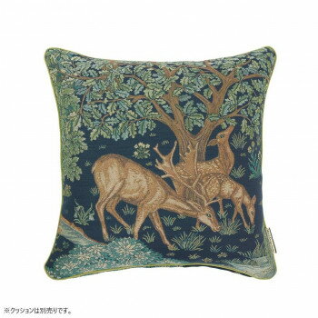 川島織物セルコン Morris Design Studio ザ・ブルック 背当クッションカバー 45×45cm LL1749 DB ダーク..