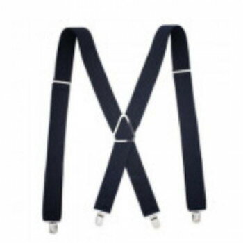 着脱楽々 Wクリップ式サスペンダー　ブラック
