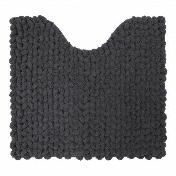 MOU トイレ足元マット チャコール 約55×60cm　ヨコズナクリエーション