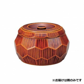 福井クラフト　はつり亀甲丼 本漆調春慶塗(内黒)親 41000202