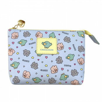 チェゴシム ミニWポーチ ブルー CGS3-16