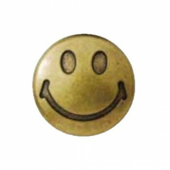 ソウヒロ joint クラフトパーツ ネジ式バネホック スマイル 大 アンティークゴールド JTMP-169