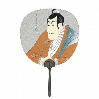 日本製(MADE IN JAPAN) 大型うちわ 写楽 (鰕蔵) 1322