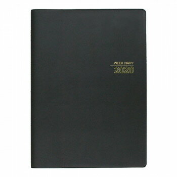 コレクト ダイアリー 2026年版 見開き1週間 バーチカル A4判 ワイヤリングとじ 塩ビ製差込表紙 D-443