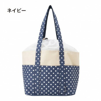 優美社　PT39-00　Pet Field （ペットフィールド） ドット柄ペットキャリー手提げ ネイビー