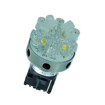 M＆Hマツシマ (1個)12v ウエッジ大ダブルレッド＆ホワイト18LEDスーパーワイドビー...