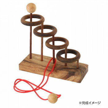 ウッドパズル 3D知恵の輪 4段 10719850039