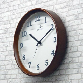 さんてる・日本製・シンプル掛け時計(木漏れ日)・ブラウン・DQL695-BR [3]