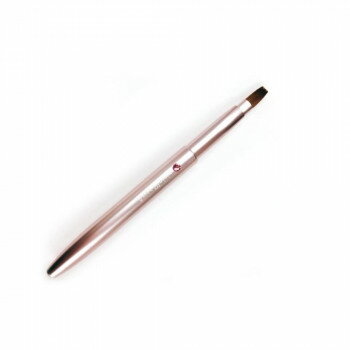 喜筆(kiHiTsu) 携帯リップブラシ プッシュアップ式 ピンク スワロフスキー付 14-12-suwAro