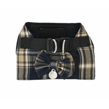 （ペット） Gemelli Dog タータンチェックハーネス ネイビー M LGW430