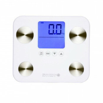 オーム電機　OHM　大画面　体重体組成計　ホワイト　HB-K130-W