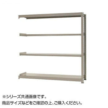 Office Cabinets - 中量ラック　耐荷重300kgタイプ　連結　間口900×奥行450×高さ2400mm　4段　ニューアイボリー