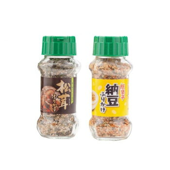 「北海道・沖縄・離島・一部地域へのお届けは別途送料を請求させていただきます。」「お客様都合でのキャンセルの場合、出荷前後にかかわらずキャンセル料などの手数料が発生いたしますので予めご了承ください。」「メーカーより取り寄せ商品のため、在庫状況によっては欠品・廃盤の可能性があります。あらかじめご了承ください。」松茸ふりかけは、松茸の風味をいかしたふりかけです。ごま・のりで風味を高めています。唐辛子納豆ふりかけは、風味豊かな納豆とピリ辛唐辛子のくせになる旨さを楽しめるふりかけです。ほかほかご飯、おむすび、お弁当にふりかけて、お召し上がり下さい。内容量松茸ふりかけ:85g/個、唐辛子納豆ふりかけ:90g/個サイズ個装サイズ：34.8×17.2×43.5cm重量2625g個装重量：12000g仕様賞味期間：製造日より360日セット内容松茸ふりかけ:85g×15個唐辛子納豆ふりかけ:90g×15個生産国日本栄養成分(100g当たり)松茸ふりかけ:熱量:393kcal、たんぱく質:14.8g、脂質:12.4g、炭水化物:55.6g、食塩相当量:11.4g唐辛子納豆ふりかけ:熱量:351kcal、たんぱく質:12.8g、脂質:3.9g、炭水化物:66.2g、食塩相当量:10.4g原材料名称：ふりかけ【松茸ふりかけ】炒りごま(国内製造)、松茸風味顆粒(乳糖、食塩、砂糖、でん粉、その他)、ポテトフレーク、鰹風味顆粒(乳糖、食塩、鰹節粉末、砂糖、その他)、ぶどう糖、脱脂小麦胚芽、のり、食塩、椎茸粉末、あおさ、醤油、乾燥椎茸、塩蔵まつたけ、デキストリン、砂糖/調味料(アミノ酸等)、加工でん粉、貝Ca、香料、カラメル色素、甘味料(ステビア、カンゾウ)、(一部に乳成分・小麦・さば・大豆・まつたけ・ごまを含む)【唐辛子納豆ふりかけ】ポテトフレーク(アメリカ製造、バングラデシュ製造)、唐辛子顆粒(乳糖、唐辛子、砂糖、その他)、ぶどう糖、納豆、顆粒醤油(デキストリン、醤油、食塩)、でん粉、食塩、唐辛子、砂糖、醤油、のり、デキストリン、ポークエキスパウダー、酵母エキス、乾燥鶏肉粉末、トマトパウダー、抹茶、鰹節粉末、あおさ、野菜エキスパウダー、発酵調味料、こしょう/調味料(アミノ酸等)、加工でん粉、着色料(カラメル、カロチノイド、ラック)、貝Ca、甘味料(ステビア、カンゾウ)、(一部に乳成分・小麦・大豆・鶏肉・豚肉・ゼラチンを含む)アレルギー表示乳、小麦、ごま、さば、大豆、鶏肉、豚肉、まつたけ、ゼラチン（原材料の一部に含んでいます）保存方法直射日光などの高温や多湿を避けて、保存してください。製造（販売）者情報製造者:株式会社みなり/広島県東広島市河内町下河内636fk094igrjs