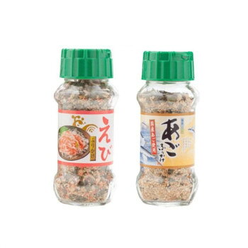 「北海道・沖縄・離島・一部地域へのお届けは別途送料を請求させていただきます。」「お客様都合でのキャンセルの場合、出荷前後にかかわらずキャンセル料などの手数料が発生いたしますので予めご了承ください。」「メーカーより取り寄せ商品のため、在庫状況によっては欠品・廃盤の可能性があります。あらかじめご了承ください。」えびふりかけは、えび・鰹節・のり・ごま等とブレンドした、えびの風味豊かな ふりかけです。あごふりかけは、国産のあご(とびうお)を使用した塩焼風味のふりかけです。ほかほかご飯、おむすび、お弁当にふりかけて、お召し上がり下さい。内容量えびふりかけ:85g/個、あごふりかけ:80g/個サイズ個装サイズ：34.8×17.2×43.5cm重量2475g個装重量：12000g仕様賞味期間：製造日より360日セット内容えびふりかけ:85g×15個あごふりかけ:80g×15個生産国日本栄養成分【えびふりかけ(100g当たり)】熱量 :387kcal、たんぱく質:18.4g、脂質 :12.5g、炭水化物:50.1g、食塩相当量:10.7g【あごふりかけ(100g当たり)】熱量 :427kcal、たんぱく質:17.7g、脂質 :16.1g、炭水化物:52.9g、食塩相当量:8.9g原材料名称：ふりかけ【えびふりかけ】炒りごま(国内製造)、海老風味顆粒(コーンスターチ、乳糖、その他)、ポテトフレーク、あみえび、ぶどう糖、鰹風味顆粒(乳糖、食塩、鰹節粉末、砂糖、その他)、脱脂小麦胚芽、めんたいこ顆粒(食塩、乳糖、砂糖、澱粉、その他)、のり、食塩、あおさ、醤油、でん粉、砂糖、デキストリン、トマトパウダー/調味料(アミノ酸等)、加工でん粉、卵殻Ca、着色料(カロチノイド、ラック、カラメル、紅麹)、貝Ca、酸化防止剤(V.E)、甘味料(ステビア、カンゾウ)、(一部に卵・乳成分・小麦・えび・大豆・豚肉・ごまを含む)【あごふりかけ】炒りごま(国内製造)、ポテトフレーク、ぶどう糖、とびうお(国産)、でん粉、鰹風味顆粒(乳糖、食塩、鰹節粉末、砂糖、その他)、食塩、砂糖、醤油、のり、乾燥ネギ、乾燥おから、デキストリン、鰹節粉末、粉末醤油、発酵調味料、抹茶、あおさ、香辛料、野菜エキスパウダー/調味料(アミノ酸等)、加工でん粉、カラメル色素、貝Ca、甘味料(カンゾウ、ステビア、アセスルファムK)、(一部に乳成分・小麦・さば・大豆・ごまを含む)アレルギー表示卵、乳、小麦、えび、ごま、さば、大豆、豚肉（原材料の一部に含んでいます）保存方法直射日光などの高温や多湿を避けて、保存してください。製造（販売）者情報製造者:株式会社みなり/広島県東広島市河内町下河内636fk094igrjs