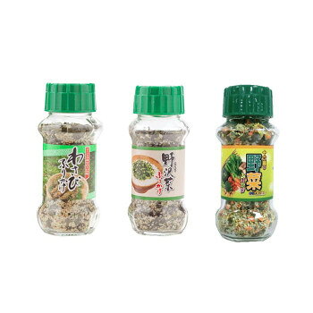 日本香鬆 - みなり わさびふりかけ 85g・野沢菜ふりかけ 90g・十六種の野菜ふりかけ 90g　各10個セット